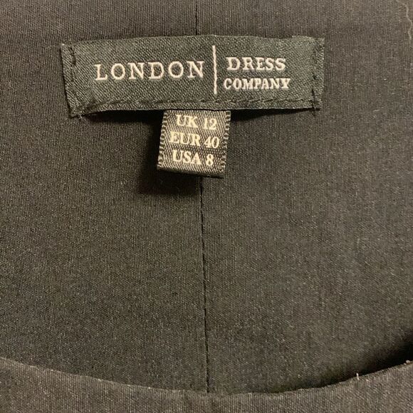 London Dress Company Black Cream Lace Katrina Bodycon Dress Size 8 Sexy Office - Picture 5 of 5